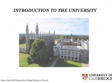 INTRODUCTION TO THE UNIVERSITY