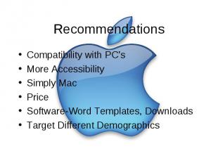 Recommendations Compatibility with PC’s More Accessibility Simply Mac Price Soft