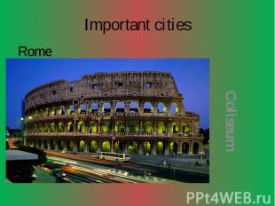 Important cities Rome