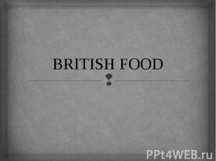 BRITISH FOOD