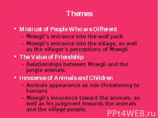 Mistrust of People Who are Different Mistrust of People Who are Different Mowgli
