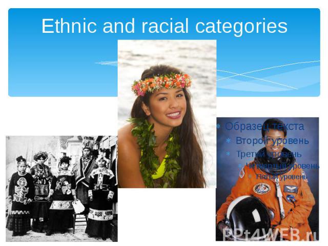 Ethnic and racial categories