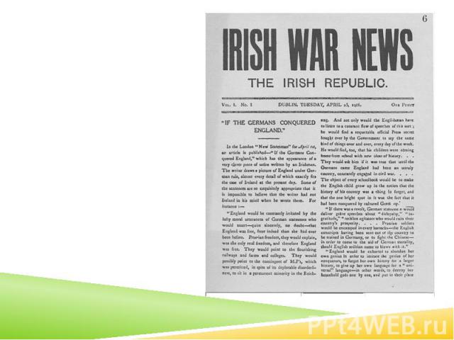 Irish War News, produced during the Rising