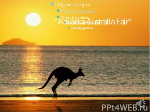 “Advance Australia Fair”