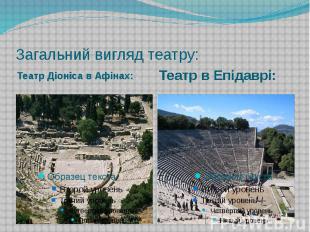 Загальний вигляд театру: Театр Діоніса в Афінах:
