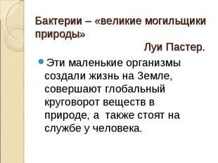 Эти маленькие организмы создали жизнь на Земле, совершают глобальный круговорот