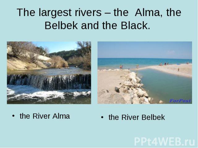 the River Alma the River Alma