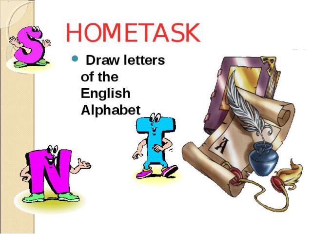 Draw letters of the English Alphabet Draw letters of the English Alphabet