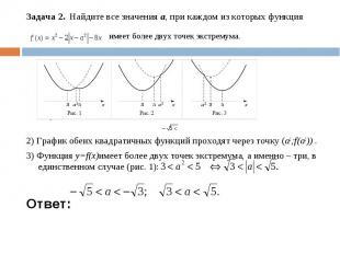 2) График обеих квадратичных функций проходят через точку (a2;f(a2)) . 3) Функци