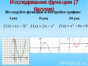 Исследуйте функцию и постройте график: Исследуйте функцию и постройте график: