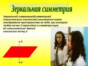 Зеркальной симметрией(симметрией Зеркальной симметрией(симметрией относительно п