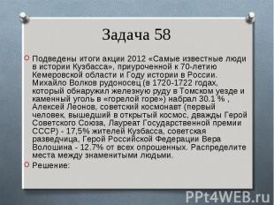 Подведены итоги акции 2012 «Самые известные люди в истории Кузбасса», приуроченн