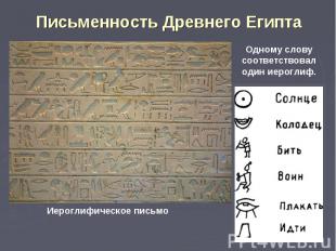 Письменность Древнего Египта