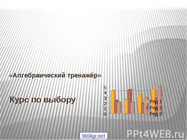 Курс по выбору «Алгебраический тренажёр»