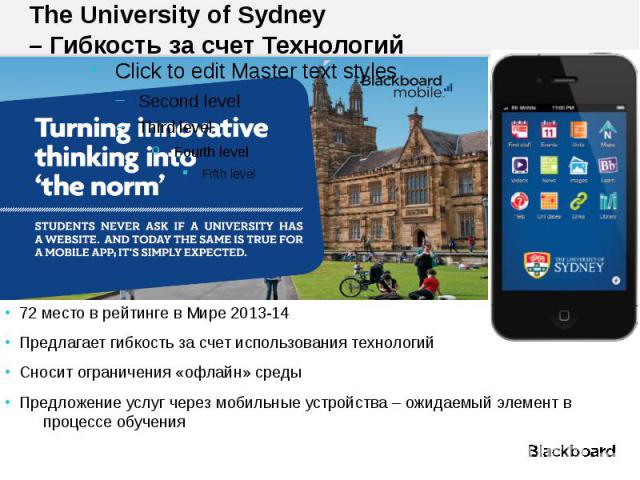The University of Sydney – Гибкость за счет Технологий