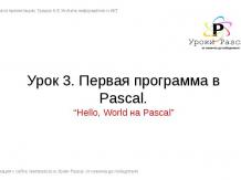 Первая программа в Pascal