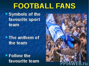 Symbols of the favourite sport team Symbols of the favourite sport team The anth