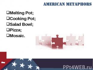 Melting Pot; Melting Pot; Cooking Pot; Salad Bowl; Pizza; Mosaic.