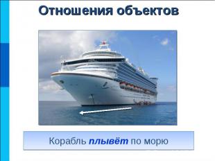 Корабль плывёт по морю