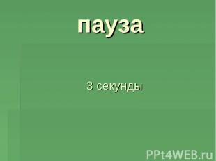 пауза 3 секунды