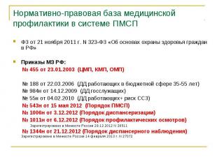 ФЗ от 21 ноября 2011 г. N 323-ФЗ «Об основах охраны здоровья граждан в РФ» ФЗ от