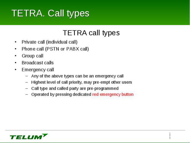 TETRA. All Interfaces
