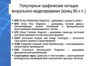 ERD (Entity-Relationship Diagrams) – диаграммы «сущность-связь» ERD (Entity-Rela