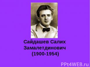 Сайдашев Салих Замалетдинович (1900-1954)