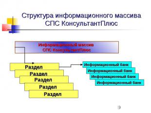 Структура информационного массива СПС КонсультантПлюс