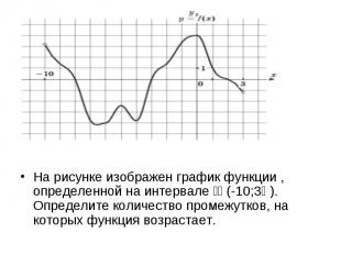 На рисунке изображен график функции , определенной на интервале (-10;3 ). Опреде