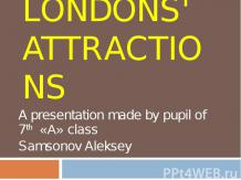 Londons' attractions